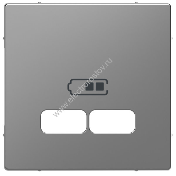 Schneider Electric Merten D-Life Нержавеющая Сталь Накладка центральная для USB механизма 2,1А