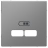 Schneider Electric Merten D-Life Нержавеющая Сталь Накладка центральная для USB механизма 2,1А