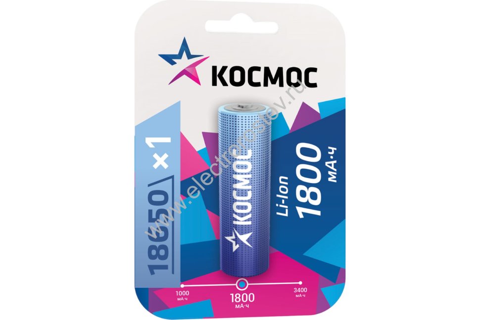 Аккумулятор 18650 1800mA Космос