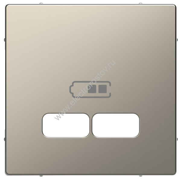 Schneider Electric Merten D-Life Никель Центральная накладка для USB механизма 2,1А