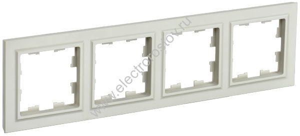 IEK BRITE BASE Бежевый Рамка 4-м РУ-4-БрКр