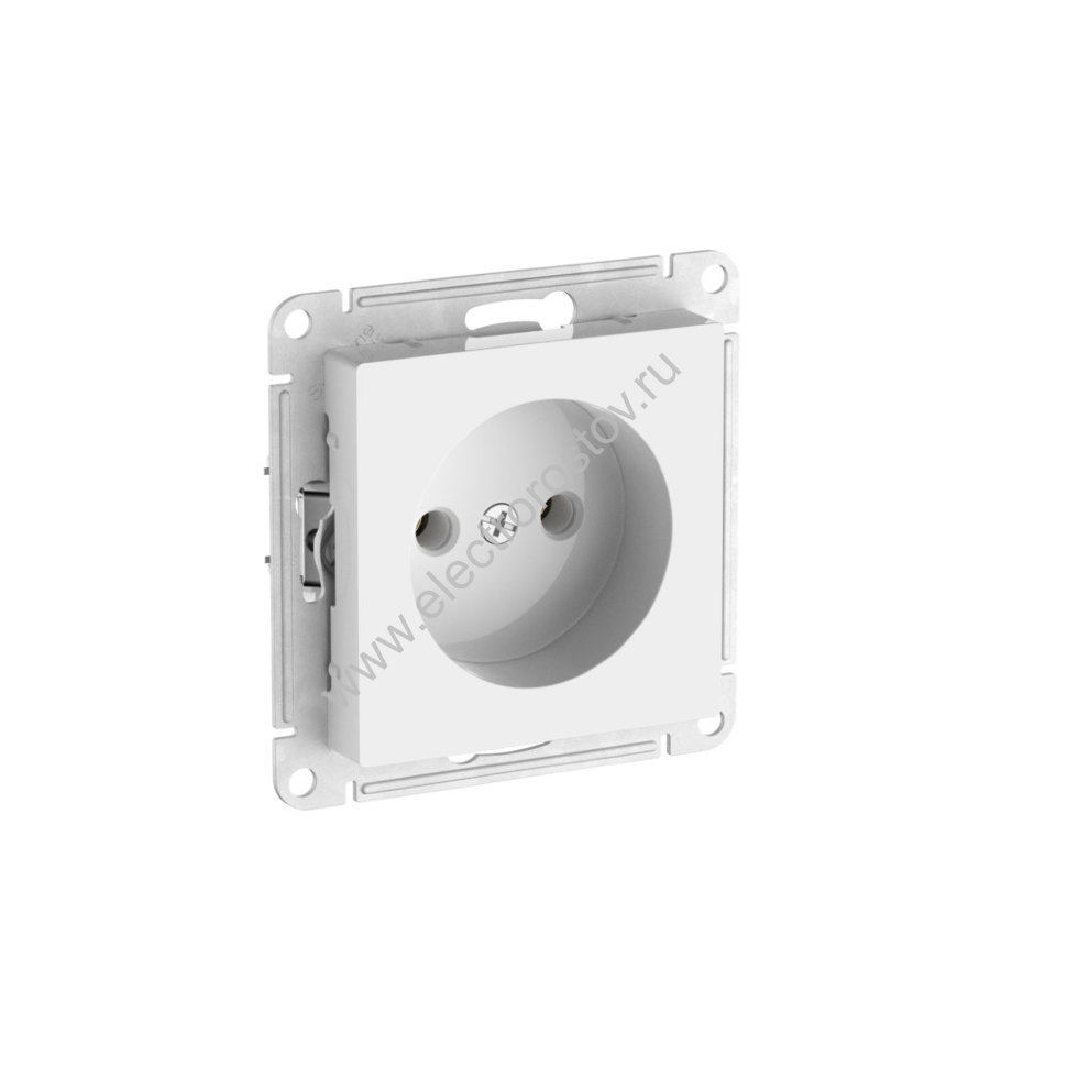 AtlasDesign Бел Розетка 1-ая б/з c быстрозажим. клеммами Schneider Electric