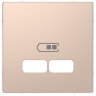 Schneider Electric Merten D-Life Шампань Центральная накладка для USB механизма 2,1А