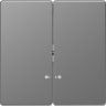 Schneider Electric Merten D-Life Нержавеющая Сталь Клавиша 2-ная с линзой для LED модуля