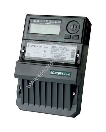 Счетчик электроэнергии 3Ф Меркурий-230 ART-01 PQRSIN 5-50А IrDA, RS-485