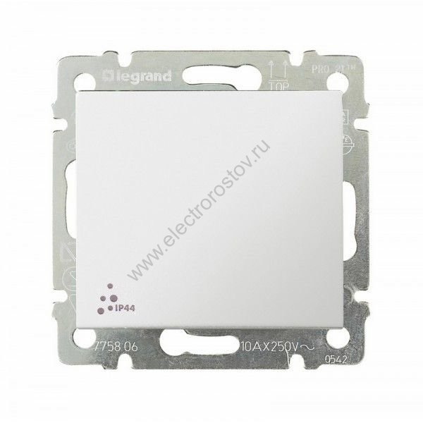 Valena Белый Выключатель 1-клавишный IP44 (со стандартной рамкой) Legrand