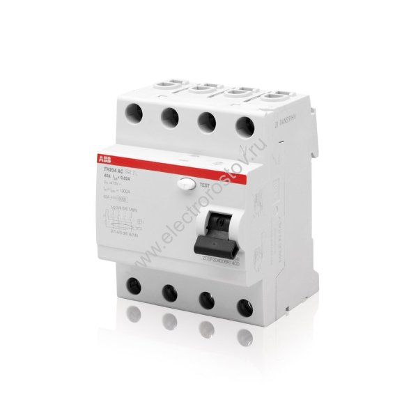 FH204 Выключатель диф. тока (УЗО) 4Р 63А 30мА AC ABB
