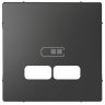 Schneider Electric Merten D-Life Антрацит Накладка центральная для USB механизма 2,1А