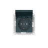 AtlasDesign Изумруд Розетка 1-ая с/з со шторк. с крышкой с быстрозажим. клеммами Schneider Electric
