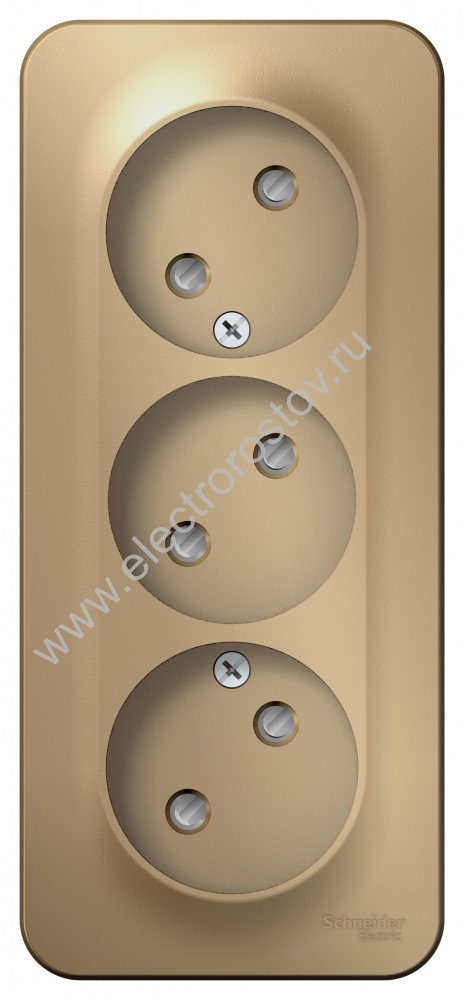 Blanca наруж Титан Розетка 3-ая б/з со шторками 16А, 250В, изолир. пластина Schneider Electric