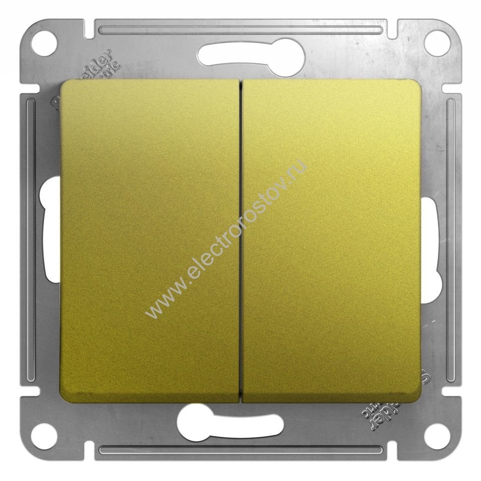 Systeme Electric Glossa Фисташковый Переключатель 2-клавишный