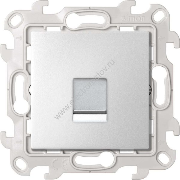 Simon 24 Алюминий Розетка комп(RJ45) 1-ая 5 кат UTP Simon