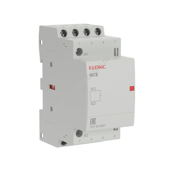 Модульный контактор типа MCE, 4P, 16A, 240В, 2НО+2НЗ YON max DKC