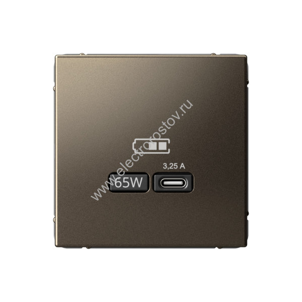 Systeme Electric ArtGallery Мокко USB Розетка тип-С 65Вт высокоскор.заряд. QC, PD, механизм