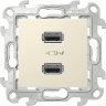 Simon 24 Слоновая кость Розетка 2хUSB 2,4A Simon