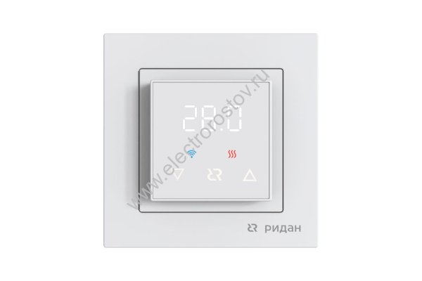 Терморегулятор белый Classy c Wi-Fi, датчик пола/воздуха, 5...40°С, 16А ДЕВИ/Ridan