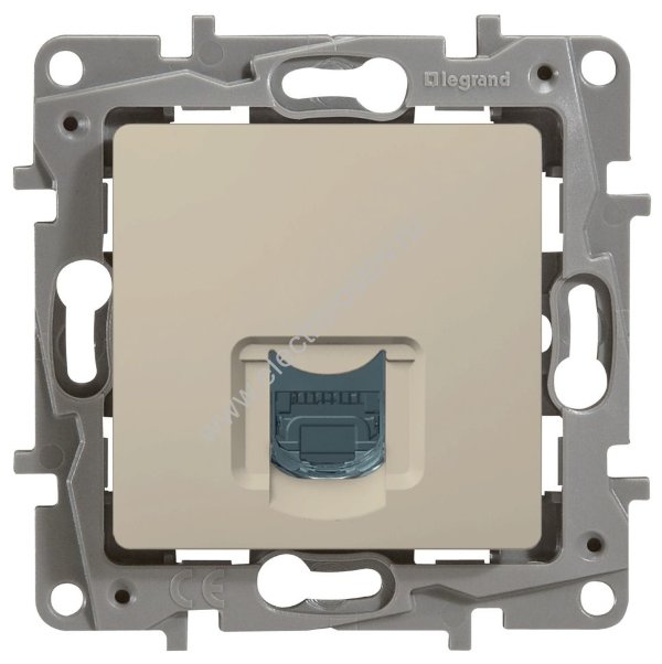 Etika Слоновая кость Розетка компьютерная 1-ая RJ-45, категория 6 Legrand