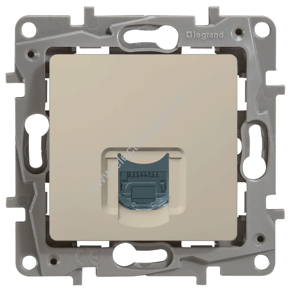 Etika Слоновая кость Розетка компьютерная 1-ая RJ-45, категория 6 Legrand