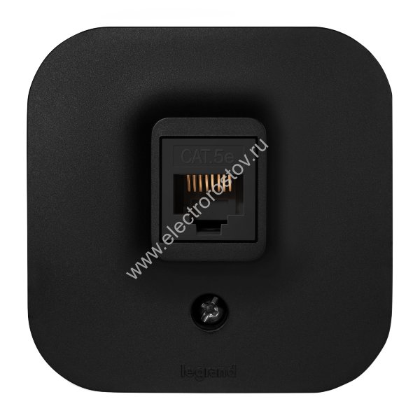 Quteo Чёрный матовый Розетка RJ45 Legrand