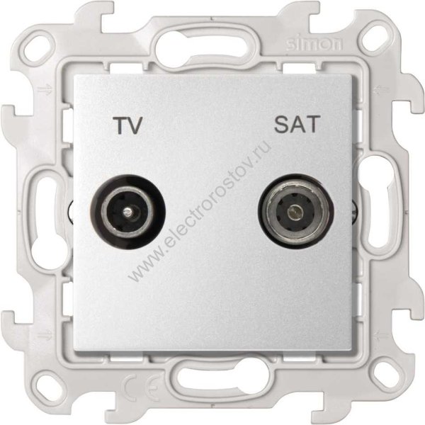 Simon 24 Алюминий Розетка TV-SAT одиночная Simon