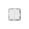 AtlasDesign Бел Переключатель 2-клавишный c быстрозажим. клеммами Schneider Electric