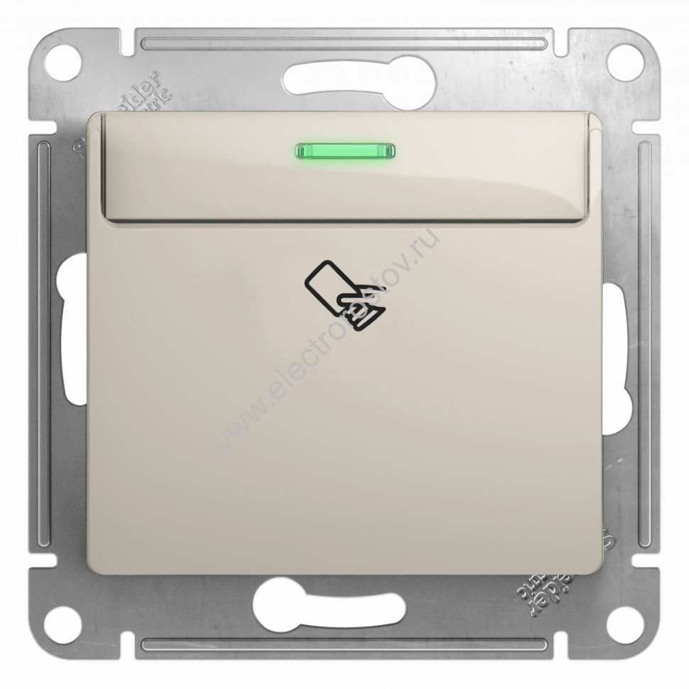Glossa Молочный Выключатель карточный Schneider Electric