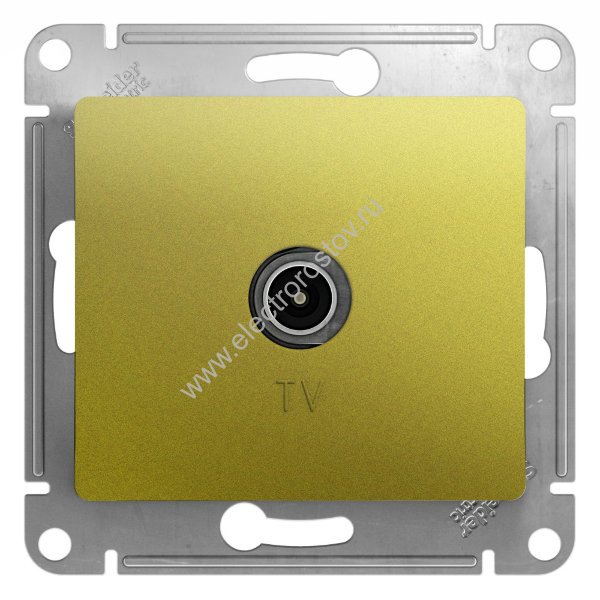 Glossa Фисташковый Розетка TV оконечная 1DB Schneider Electric