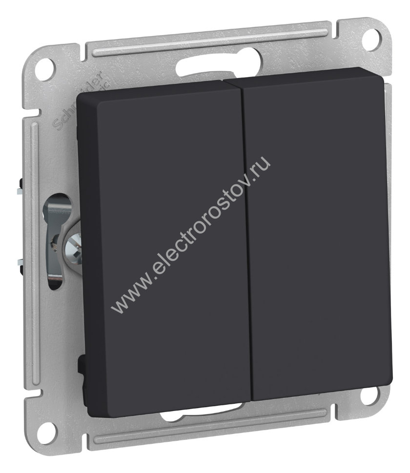 AtlasDesign Карбон Переключатель 2-клавишный Schneider Electric