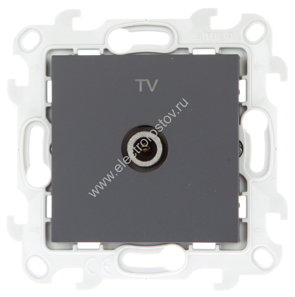 Simon 24 Графит Розетка TV одиночная Simon