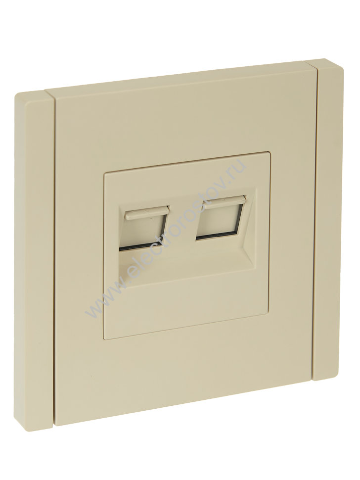 IEK FORTE&PIANO Ваниль Розетка двойная RJ11+RJ45 кат.5E FP435