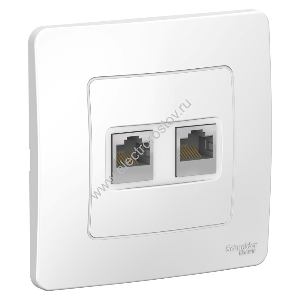 Blanca внутр Бел Розетка 2-ая компьютерная RJ45 Systeme Electric