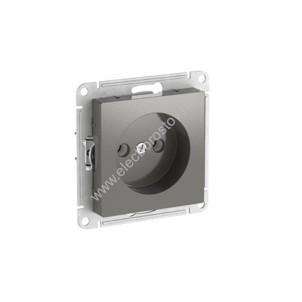 AtlasDesign Сталь Розетка 1-ая б/з без шторок с быстрозажим. клеммами Schneider Electric