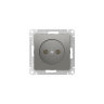 AtlasDesign Сталь Розетка 1-ая б/з без шторок с быстрозажим. клеммами Schneider Electric