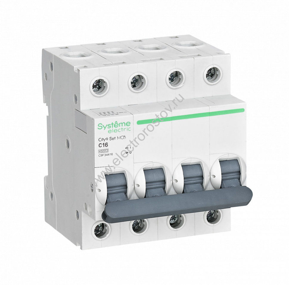 City9 Автоматический выключатель 4.5кА 4P C16 Systeme Electric