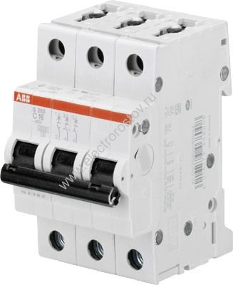 S203 Автоматический выключатель 3P C25 6кА ABB