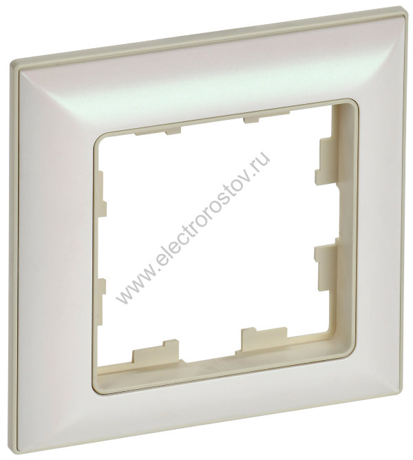 IEK BRITE DECOR Жемчуг/беж 3D-форма Рамка 1-мест. РУ-1-Бр