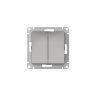 AtlasDesign Сталь Выключатель 2-клавишный с быстрозажим. клеммами Schneider Electric