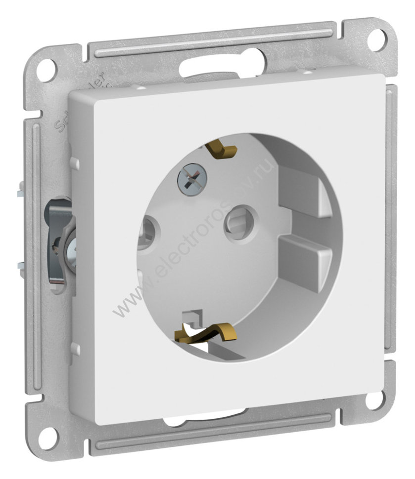 AtlasDesign Лотос Розетка 1-ая с/з со шторками, Schneider Electric