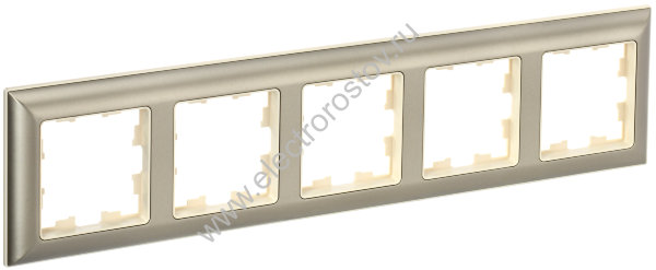 IEK BRITE DECOR Шампань/беж 3D-форма Рамка 5-м РУ-5-Бр