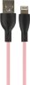 Шнур USB A - Lightning 1м, розовый ELASTIC силикон Perfeo