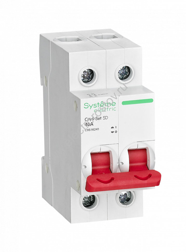 City9 Выключатель нагрузки (мини-рубильник) 2P 40А Systeme Electric