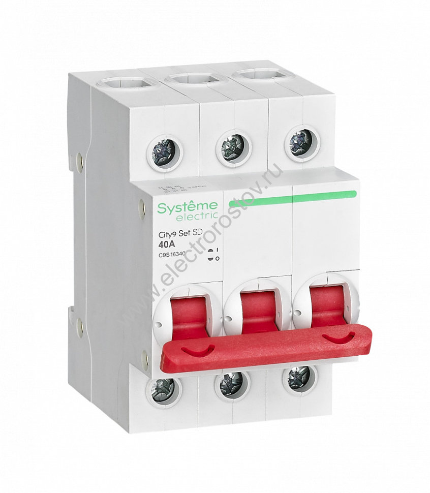 City9 Выключатель нагрузки (мини-рубильник) 3P 40А Systeme Electric