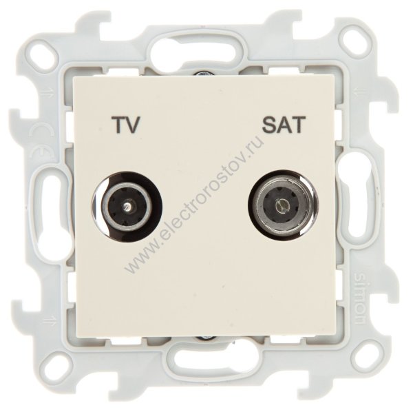 Simon 24 Слоновая кость Розетка TV-SAT одиночная Simon