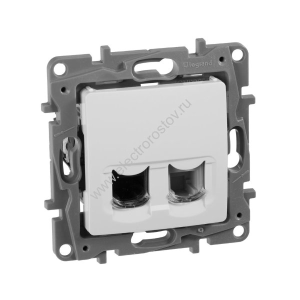 Etika Белый Розетка компьютерная+телефон RJ11+RJ45 категория 5 UTP Legrand