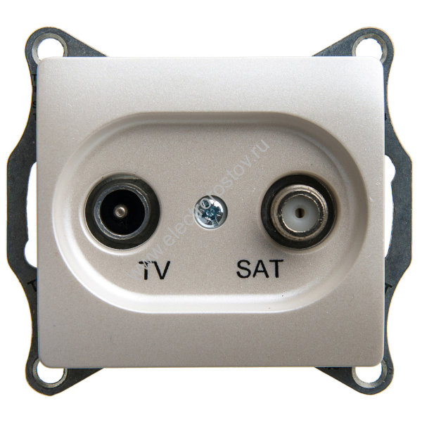 Glossa Перламутр Розетка TV-SAT оконечная 1DB Schneider Electric