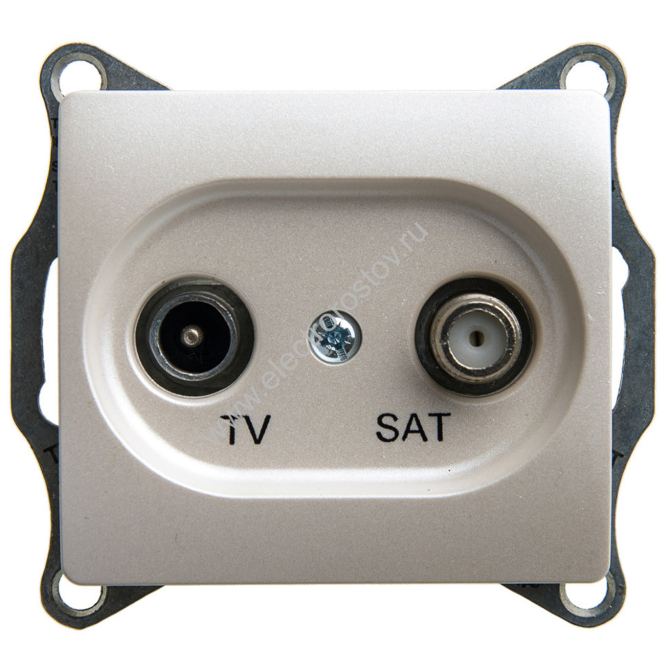 Glossa Перламутр Розетка TV-SAT оконечная 1DB Schneider Electric