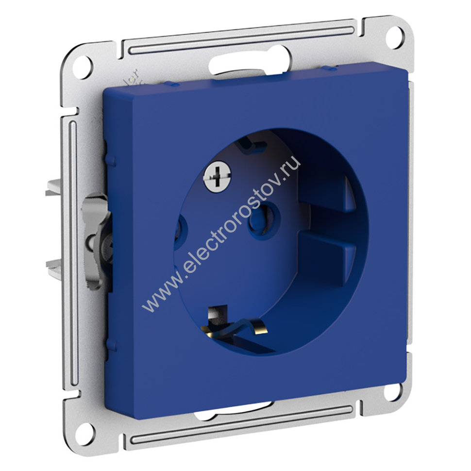 AtlasDesign Аквамарин Розетка 1-ая с/з со шторками, Schneider Electric