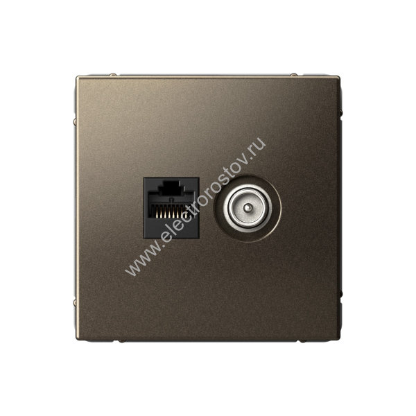 Systeme Electric ArtGallery Мокко Розетка двойная ТВ + компьютерная RJ45, кат. 5Е