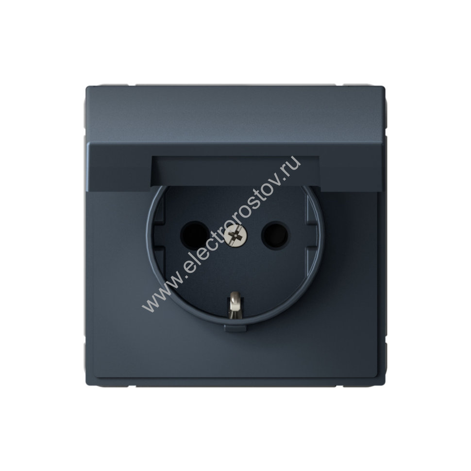 Systeme Electric ArtGallery Грифель Розетка с заземл. со шторк. с крышкой, 16А, IP20, механизм