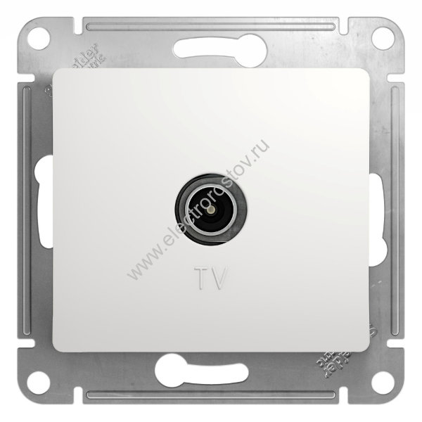 Glossa Белый Розетка TV механизм Schneider Electric